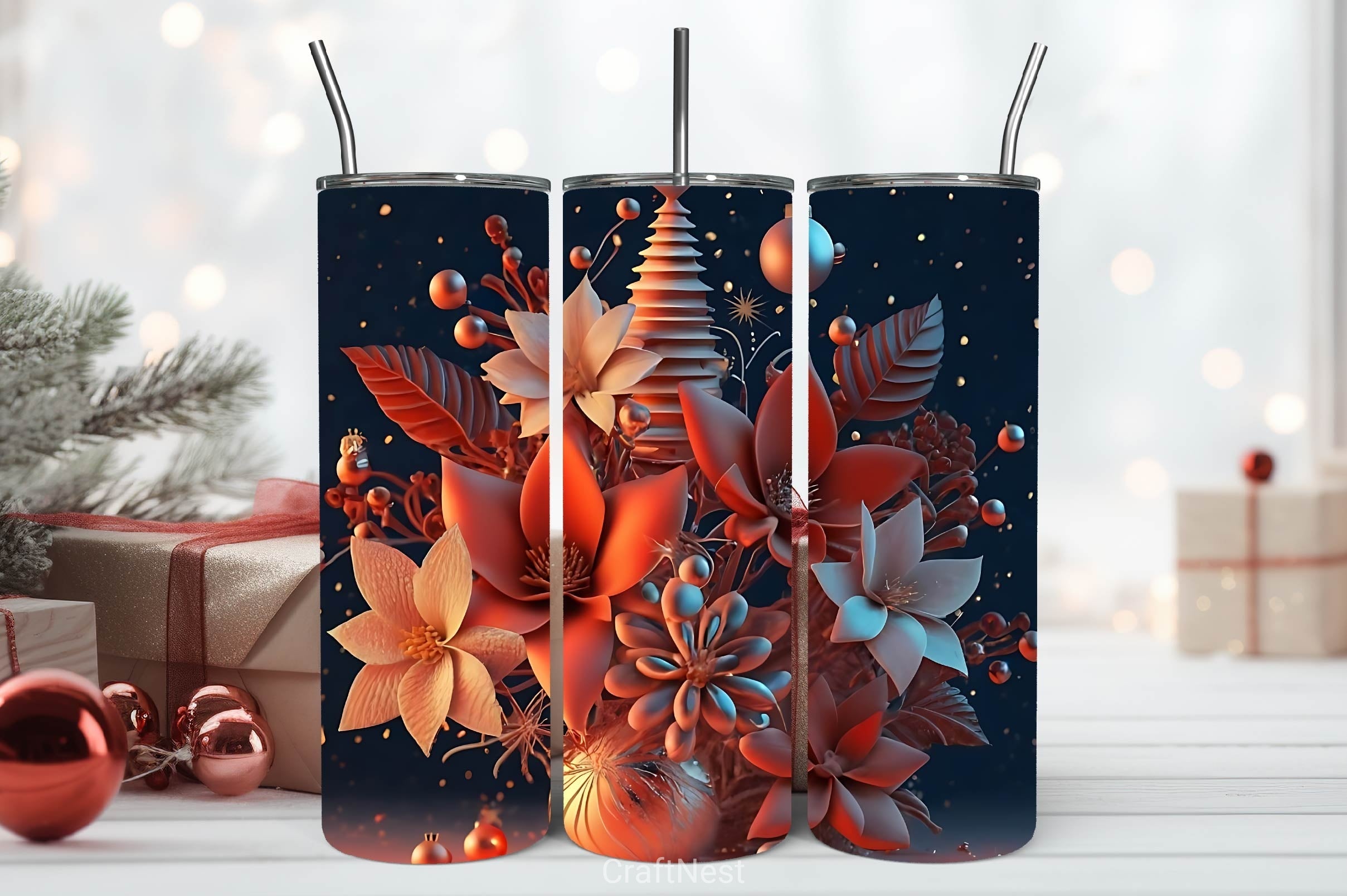 Flower Tumbler Wrap Bundle 17