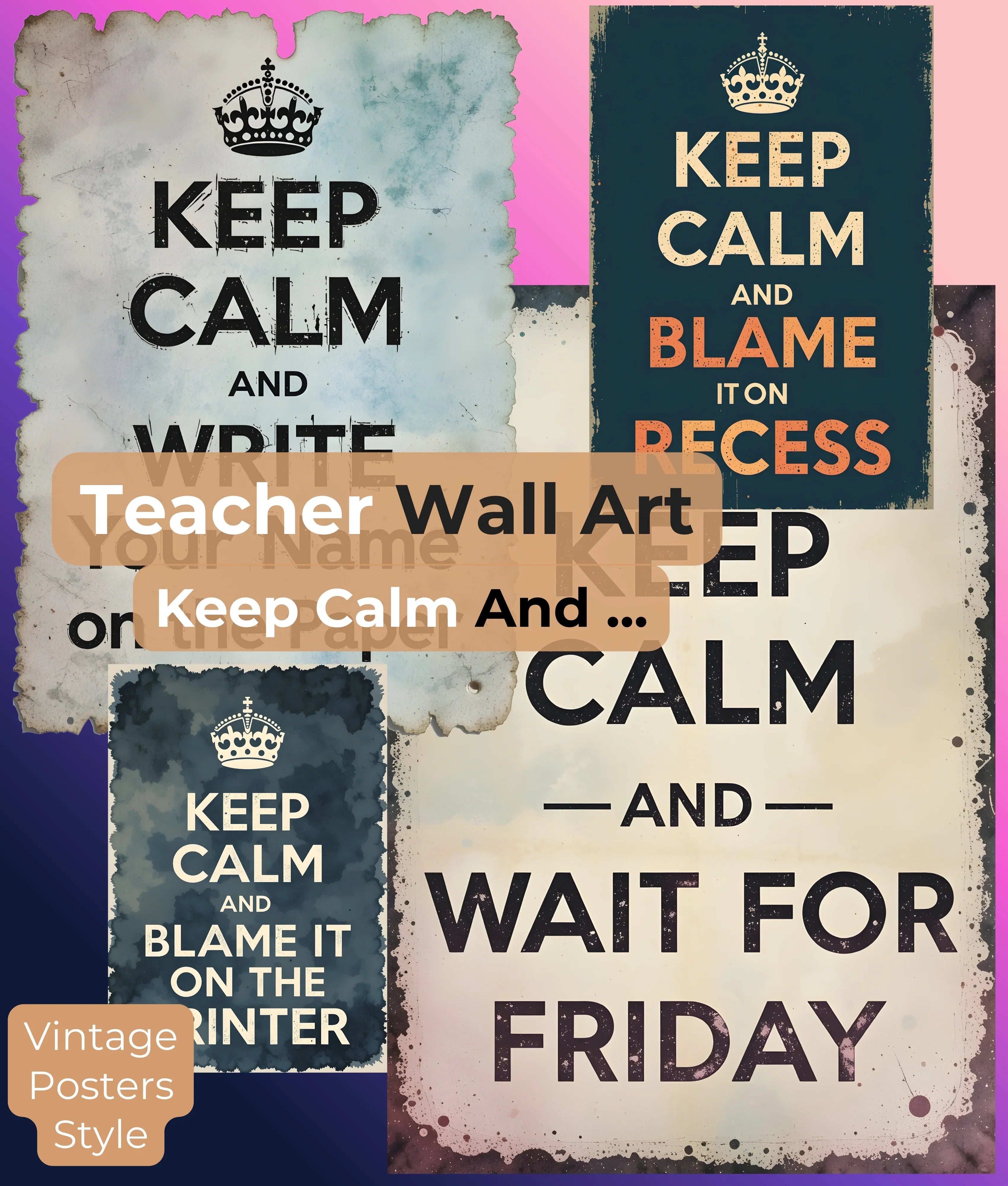 Teacher Wall Art Clipart Bundle - CraftNest - Digital Crafting and Art