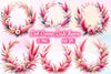 Pink Pampas Rustic Flowers Clipart Bundle