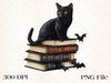 Halloween Black Cat Books Clipart Bundle 5