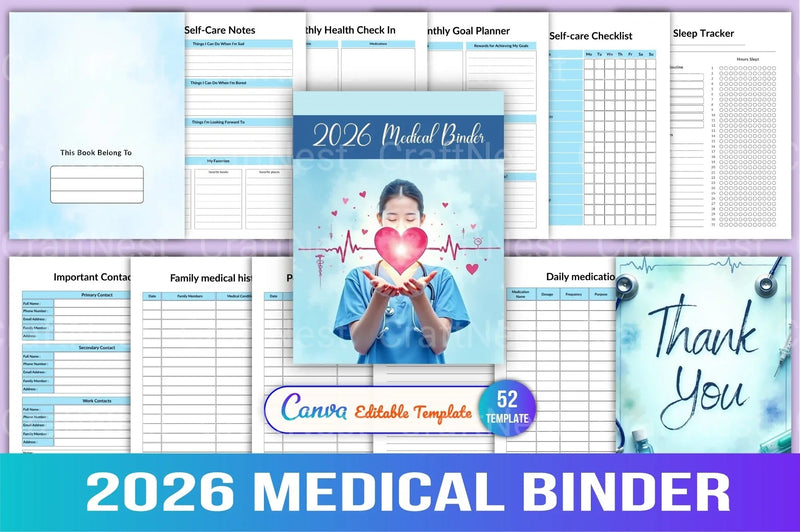 Medical Binder: Organized Health Records - CraftNest - Digital Crafting and Art