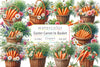 Carrot In Basket Clipart Bundle 2