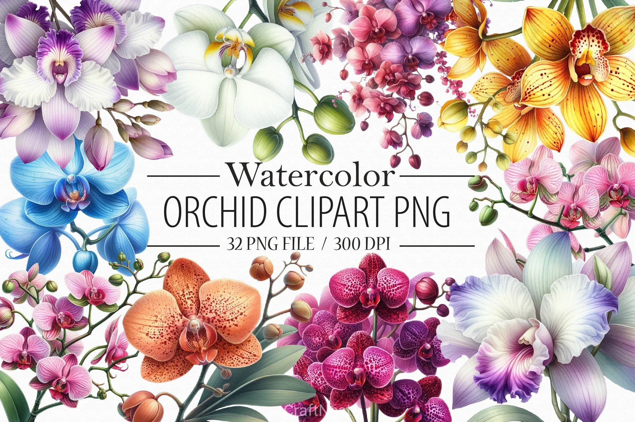 Orchid Clipart Bundle 4 - CraftNest - Digital Crafting and Art