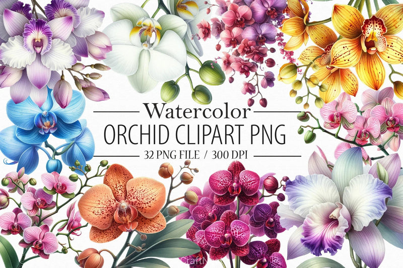 Orchid Clipart Bundle 4 - CraftNest - Digital Crafting and Art