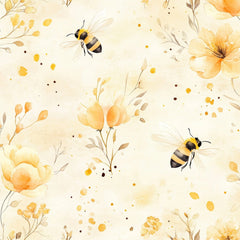 Lovely Bee Digital Paper - CraftNest - Digital Crafting and Art