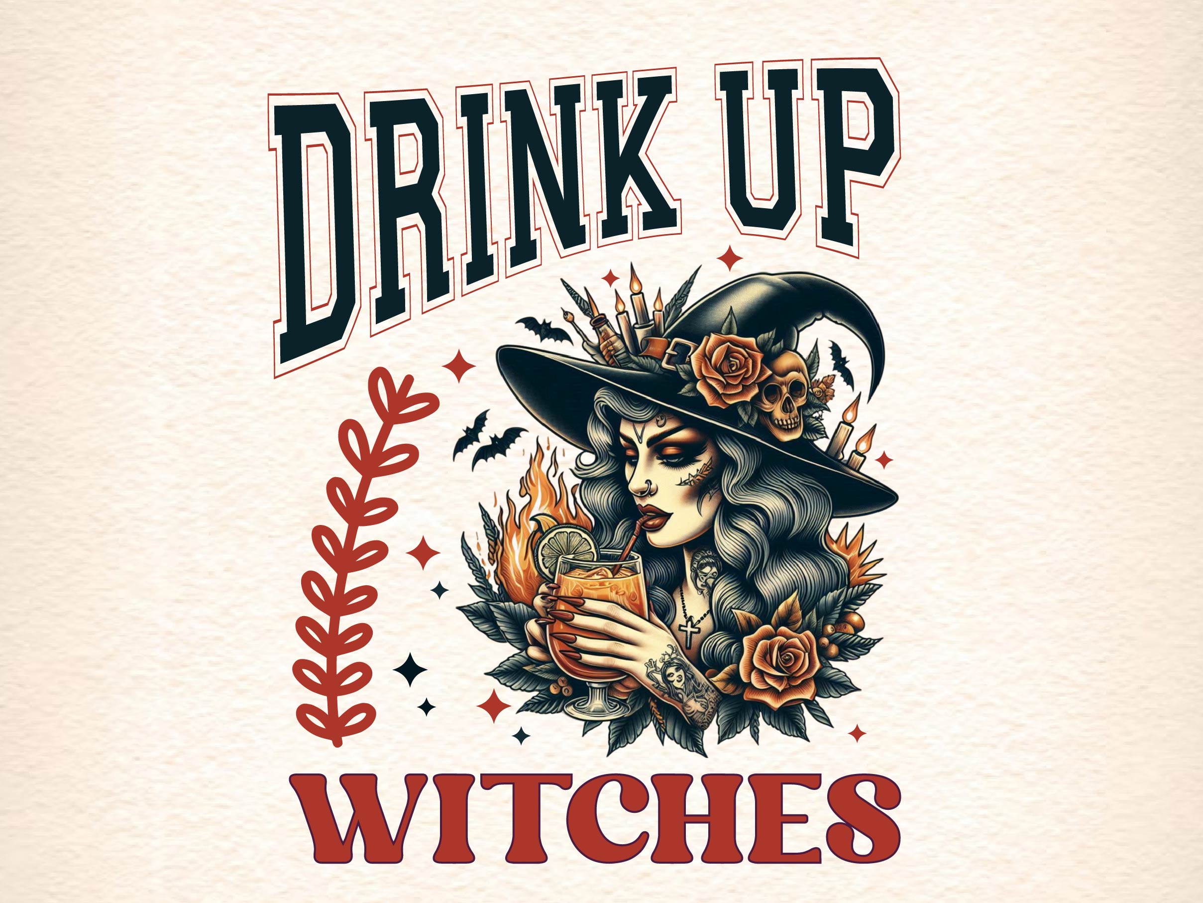Drink Up Witches Funny Halloween Clipart Bundle 1