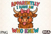 Funny Highland Cow Sarcastic Clipart Bundle