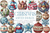 Knitted Christmas Baubles Clipart Bundle