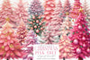 Pink Christmas Tree Clipart Bundle