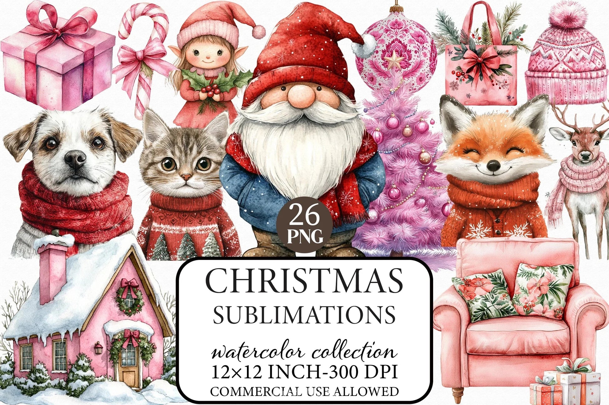Christmas Sublimations Clipart Bundle - CraftNest - Digital Crafting and Art