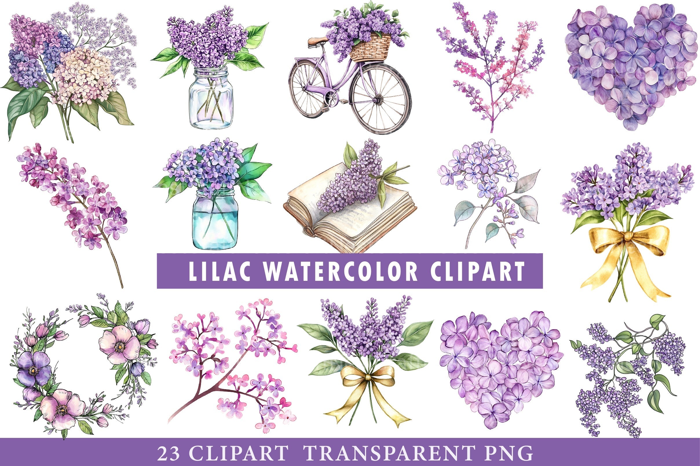 Lilac Clipart Bundle