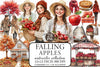 Falling Apples Clipart Bundle