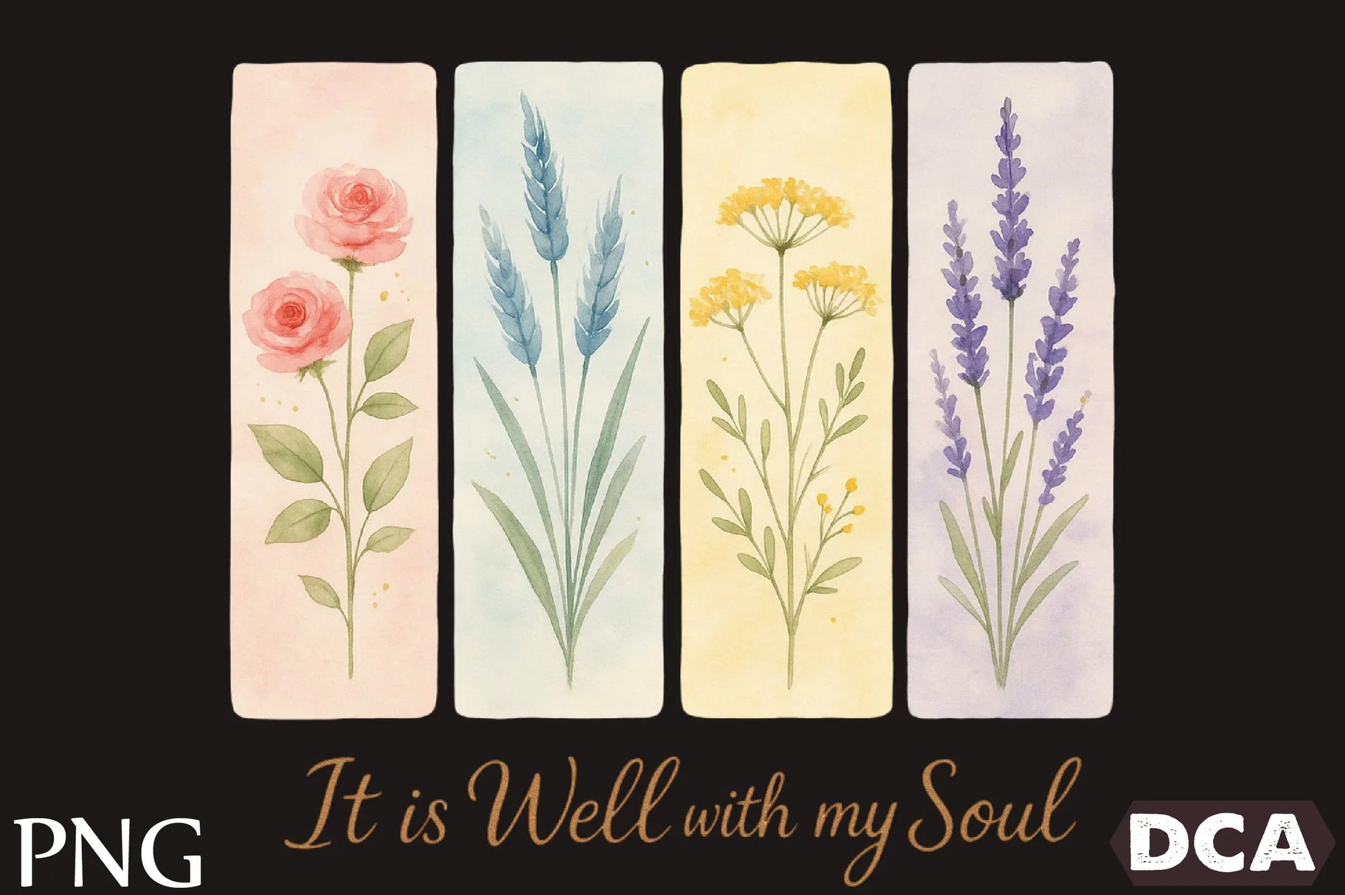 Brushstroke Floral Christian Flower Clipart Bundle - CraftNest - Digital Crafting and Art