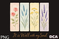 Brushstroke Floral Christian Flower Clipart Bundle - CraftNest - Digital Crafting and Art