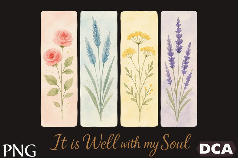 Brushstroke Floral Christian Flower Clipart Bundle - CraftNest - Digital Crafting and Art