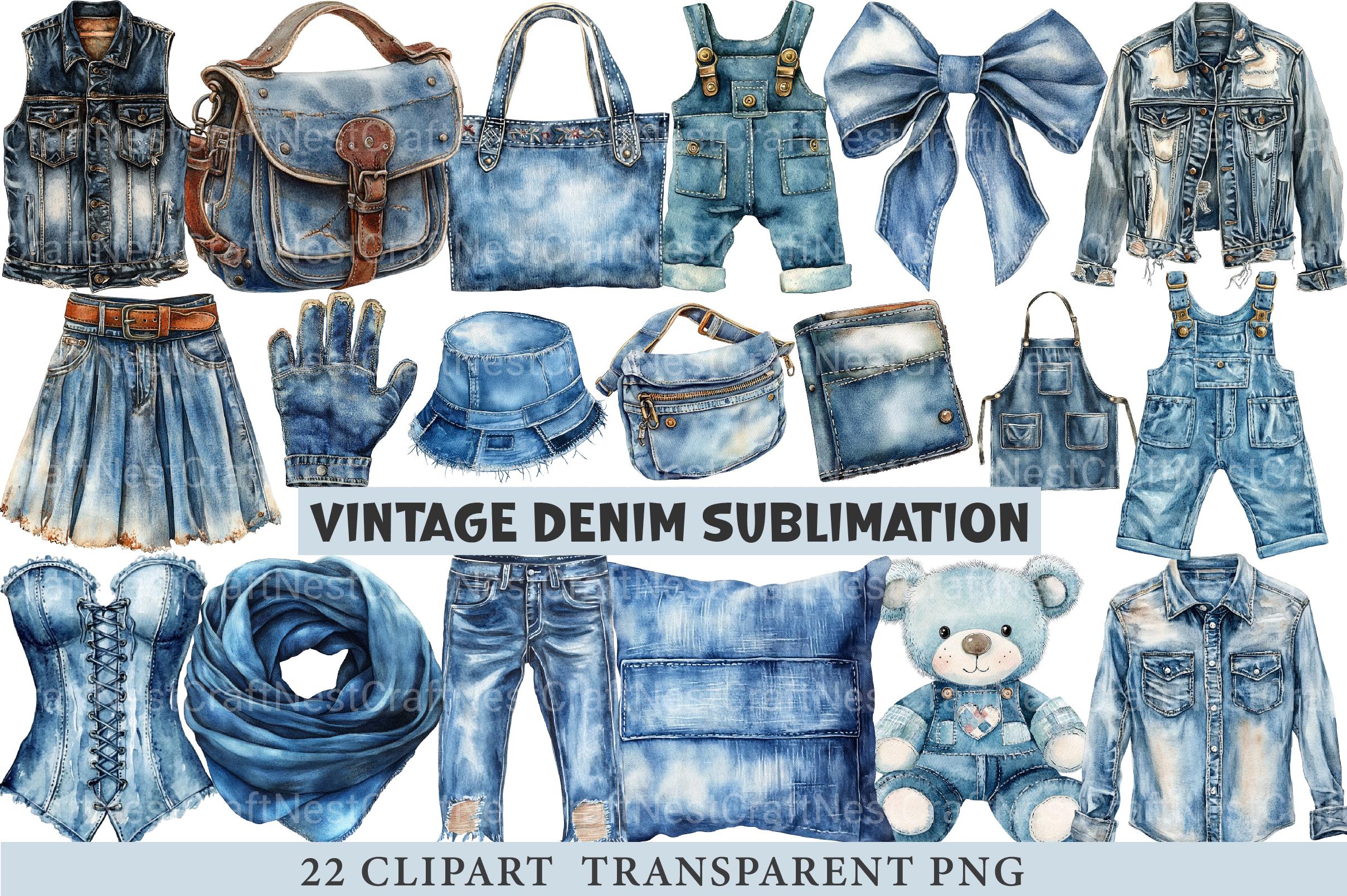 Vintage Denim Clipart