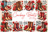 Cowboy Boots And Roses Clipart Bundle
