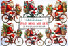 Santa Bicycle Gifts Clipart Bundle