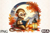 Cute Autumn Monkey Clipart Bundle