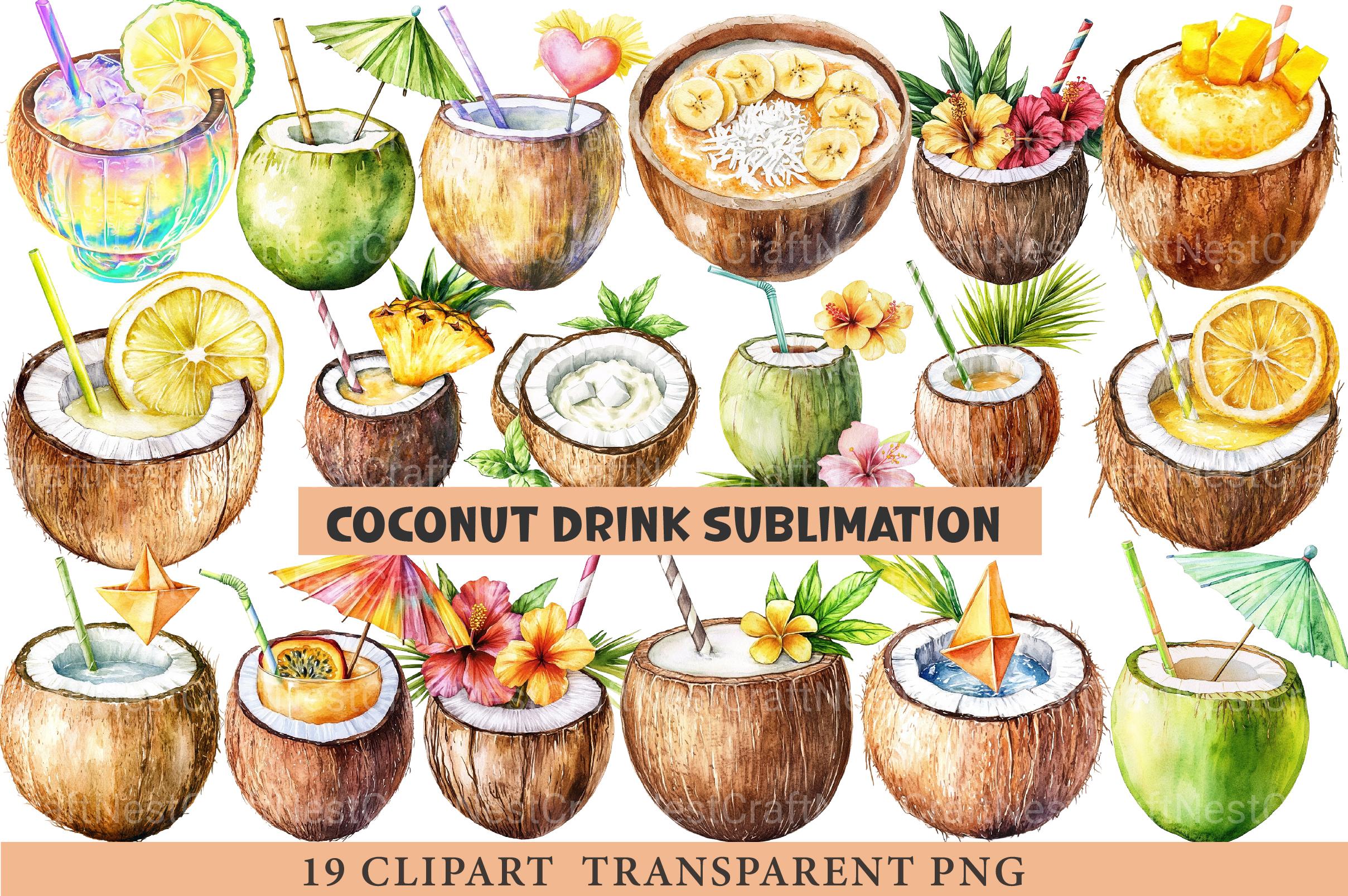 Coconut Drink Clipart