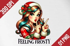 Retro Girl Christmas Clipart Bundle - CraftNest - Digital Crafting and Art