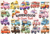 Summer Ice Cream Truck Clipart Bundle