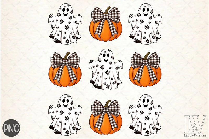 Pumpkins & Ghosts Clipart Bundle - CraftNest - Digital Crafting and Art