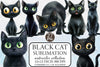Black Cat Clipart Bundle