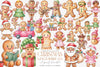 Christmas Gingerbread Man Clipart Bundle