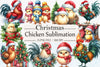 Christmas Chicken Clipart Bundle