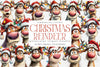 Funny Christmas Reindeer & Tree Clipart Bundle