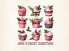 Have A Sweet Christmas Christmas Cupcake Clipart Bundle 2