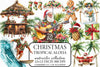 Tropical Aloha Christmas Clipart Bundle