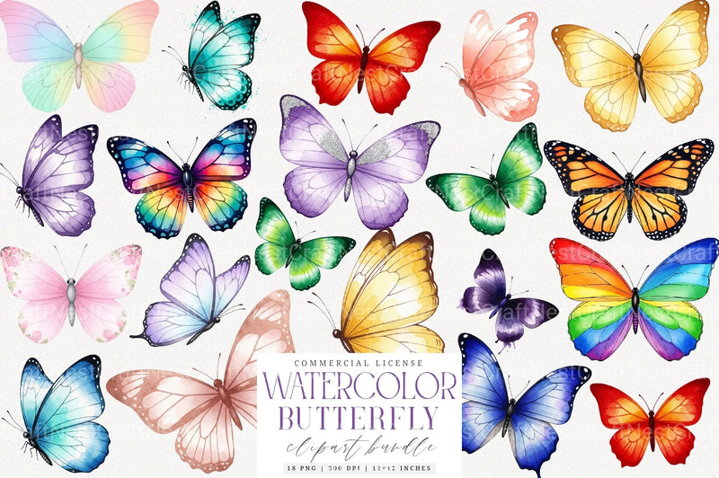 Butterfly Clipart Bundle 36 - CraftNest - Digital Crafting and Art