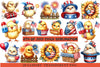 4th of July Chick Sublimation Clipart
