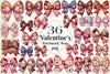Patchwork Valentine's Day Bow Clipart Bundle 2