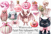 Pastel Pink Halloween Clipart Bundle