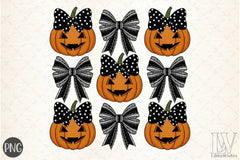 Halloween Pumpkin Fall Bow Clipart Bundle - CraftNest - Digital Crafting and Art