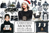 Moody Christmas Clipart Bundle