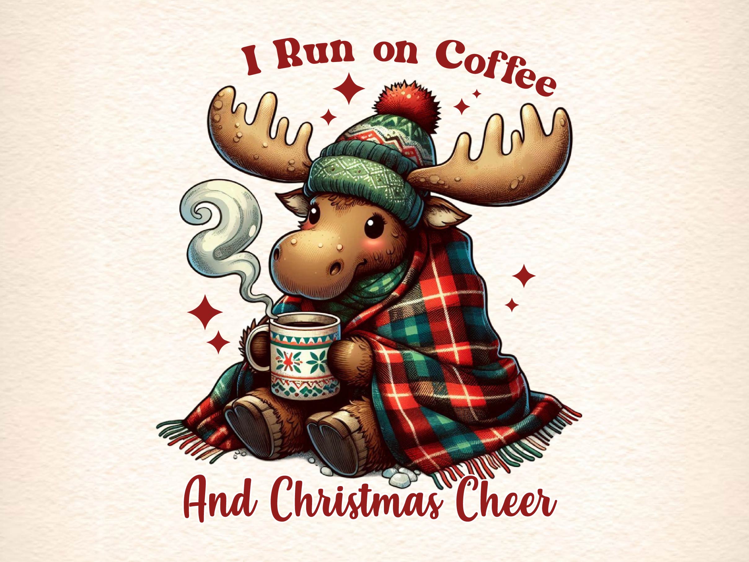 I Run On Coffee And Christmas Cheer Clipart Bundle