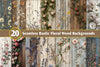 Seamless Rustic Floral Wood Backgrounds