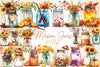 Cute Fall Mason Jars Clipart Bundle 2