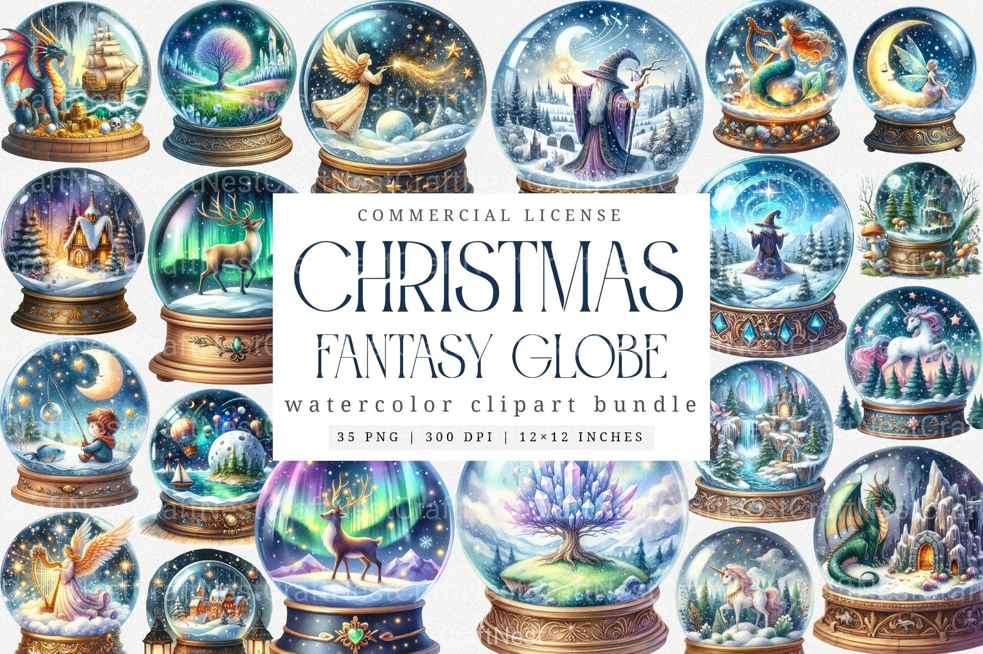 Fantasy Globe Clipart Bundle - CraftNest - Digital Crafting and Art