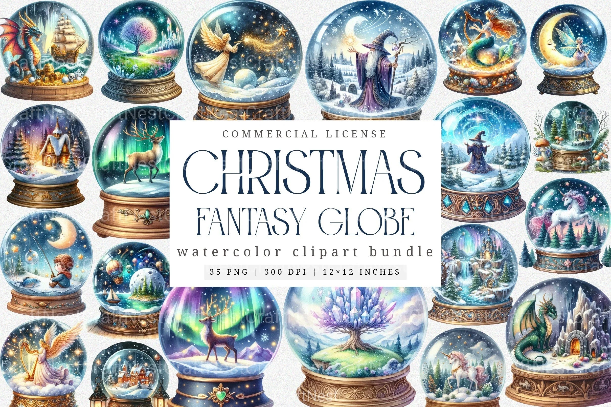 Fantasy Globe Clipart Bundle - CraftNest - Digital Crafting and Art