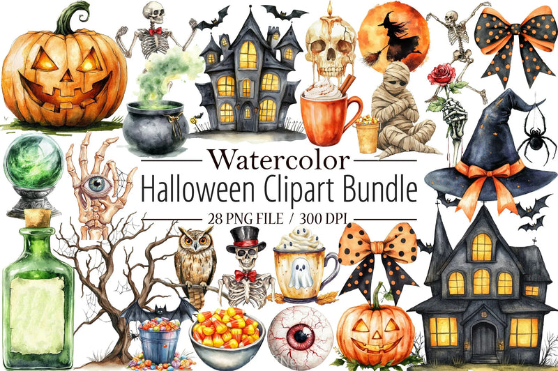 Halloween Clipart Bundle 4 - CraftNest - Digital Crafting and Art