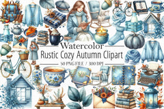 Rustic Cozy Autumn Clipart Bundle 11 - CraftNest - Digital Crafting and Art
