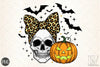 Skull & Bow Pumpkin Halloween Clipart Bundle