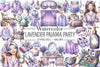 Lavender Pajama Spa Clipart Bundle