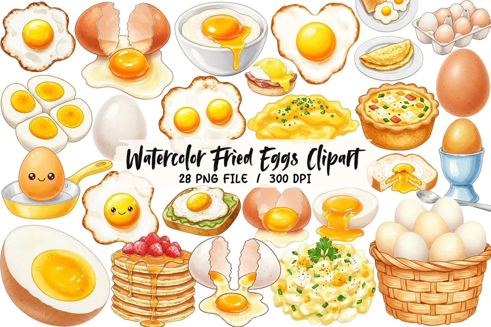 Fried Eggs Clipart Bundle - CraftNest - Digital Crafting and Art
