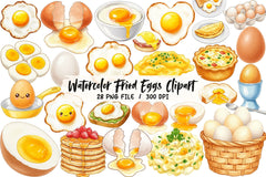 Fried Eggs Clipart Bundle - CraftNest - Digital Crafting and Art